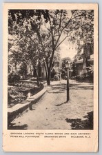 1946 Paper Mill Playhouse Millburn NJ Grounds Brookside Drive Postcard RPPC picture