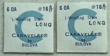 Vtg Caravelle By Bulova Watch LONG WINDING STEM 6OA #16A, Lot Of 2 NOS picture