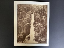 Antique  19th Century Albumen Photograph - Australian Mountain Waterfall & Gorge picture