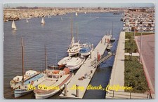 Vintage Long Beach California Marina Postcard 1970 - H.S. Crocker picture