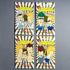 Set of (4) rare 1994 Topps MTV's Beavis and Butthead UK Ireland Factory Sealed picture