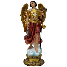 Arcángel San Rafael 13 Inch Resin Statue Finely Finished Archangel 2921 picture