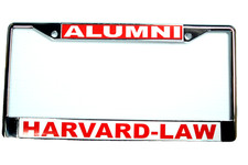 HARVARD-LAW License Plate Frame, Polished Chrome, ALUMNI/HARVARD-LAW #0329 picture