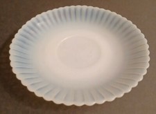 2 Vintage Monax Petalware Depression Glass White Saucer Plate 5 3/4