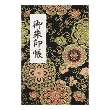 Goshuin book 40 pages, bellows style, vinyl cover included, gold brocade, Hotoku picture