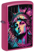 Zippo 48916 American Lady Design Pink Matte Lighter Windproof Pocket Lighter NEW picture