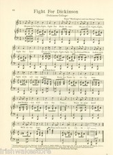 Dickinson College Vintage Song Sheet c 1927 ~~~~