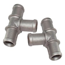 2X(2Pcs 3/4in X 3/4in X 3/4in Car Tee Coolant Heater Hose Connectors9171 picture