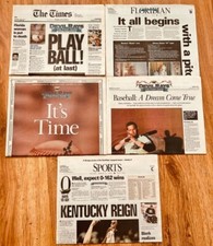 1998 Tampa Bay Rays First Game Kentucky Wins NCAA Title St. Pete Times newspaper picture