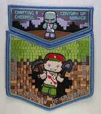 Minecraft Scout Themed OA Flap Patch Set Zombie Cheerful Service Spoof picture