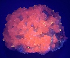 Godzilla Mangano Calcite Pyrite Fluorescent Crystal Mineral Specimen 🔥 UV picture