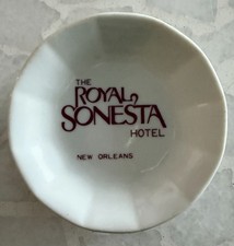 Vintage Royal Sonesta Hotel New Orleans Porcelain Dish Ashtray Trinket Tray picture