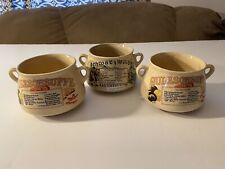 3 Vtg Schwarzwalder Gulaschsuppe Mug Stew Soup Bowls 2 Handles Recipe Germany picture