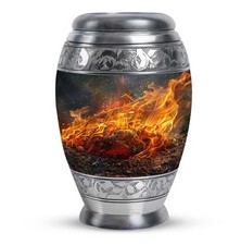 Fire Urn Pack Of 1 Small For Ashes For Women Metal Urns For Human Ashes Adult picture