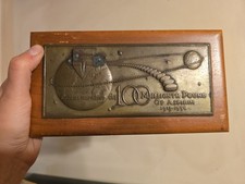 Vintage 1917-1956 Monsanto Commemorative Wooden Box 100,000,000 Lb of Aspirin picture