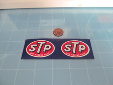 SMALL STP PAIR VINTAGE Sticker / Decal RACING ORIGINAL old stock picture