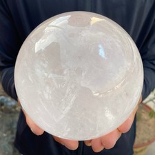 5.48LB Natural White Crystal Clear Quartz Crystal Sphere Ball Healing Meditation picture
