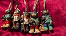 Vintage Giftco Inc Rustic Lodge Bear Christmas Ornaments - Set of 5 picture