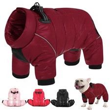 AOFITEE Dog Coat Waterproof Dog Jacket Warm Fleece Full Body Dogs Snow Suit picture