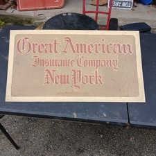 Vintage Great American Insurance Company New York brass sign picture