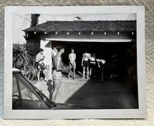Vtg Photo Group Of Shirtless Young Guys In Swim Trunks At The Y-Party-Gay Int picture