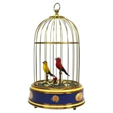 Antique Swiss Reuge Music Automaton, Singing Birds In Cage, C1910 picture
