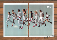 Lacoste Models Jumping White Outfits Red Espadrilles Print Ad 2008 2000s (2pgs) picture