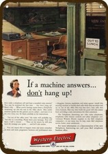 1956 Western Electric Bell Telephone Vintage-Look DECORATIVE REPLICA METAL SIGN picture