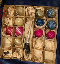 Vintage Lot of German Mercury Glass Christmas Ornaments picture
