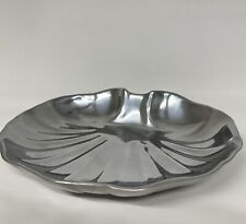 Wilton Armetale Pewter Clam Shell Shape Serving Platter Tray 11 x 9 picture