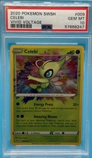 2020 Pokemon SWSH Vivid Voltage Celebi 009/185 Amazing Rare Holo PSA 10 GEM MINT picture