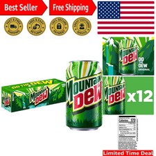 Refreshing MTN DEW Soda - 12 Cans of 12 Fl Oz Each, Perfect for Sharing picture