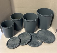 Vintage Tupperware Nesting Canister Set of 4 Country Blue With Lids USA picture