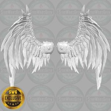Angelic wings custom pair for 1:18 1:10 1:12 fantasy action figures picture
