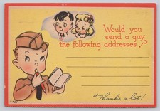1942 WWII Era WIPCO Cartoon Soldier Postcard -