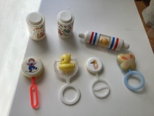 7 Infant Baby Toys / Rattles Vtg  Raggedy Andy, Tommy picture