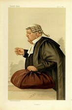 LAWYER BENCHER BARRISTER IRISHMAN QUEENS COUNSELLOR 1885 VANITY FAIR CARICATURE picture
