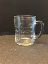 Hazel Atlas Measuring Cup Embossed Clear Depression Glass picture