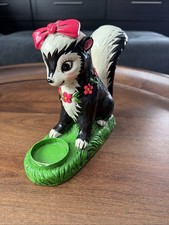 Vintage Earl Bernard Skunk Tea Candle Holder Made In Japan Bright Colors READ picture