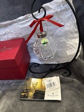 Waterford Crystal 2001 10th Annual Lead Crystal Ball Ornament #107426 picture