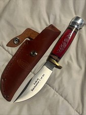 Marbles Fixed Blade Hunting Knife 1 Of 50 Red Bone Scales Smoky Mont Knife Rare￼ picture