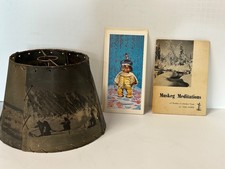 RARE Vtg Whipstitch Alaskan EKIMO Photo Lampshade, Card & Poetry Book Lot 1950s picture