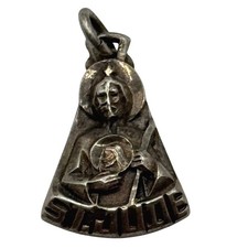 Vintage Creed Sterling Silver Catholic St Jude Medal Pendant picture