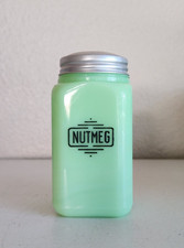 Vintage 1930s McKee Jadeite Small Box Green Glass NUTMEG Shaker Jadite Uranium picture