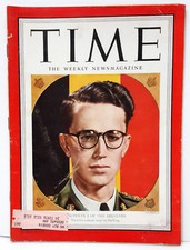 July 30, 1951 TIME Magazine- Baudouin I - Belgians on Cover- VG picture