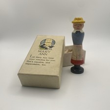 Rare Mary Ann Wooden Needle Holder - Original Packaging 1920-1930's vintage picture