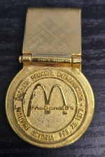 Vintage McDonald’s Quarter Pounder Introduction Money Clip  Waldorf Astoria 1973 picture