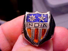 WW2 WWII CBI Cbi Silver & Enamel Ring Dated 1945 China Burma India Hard to Find picture
