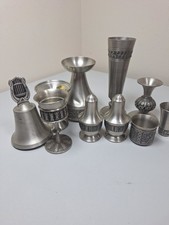 Vintage Scandinavian Norway Pewter Lot 10, HAUGRUD,  Selandia  picture