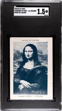 1890s Chocolat Vinay Louvre Museum MONA LISA ROOKIE Card SGC Vintage POP 1 picture